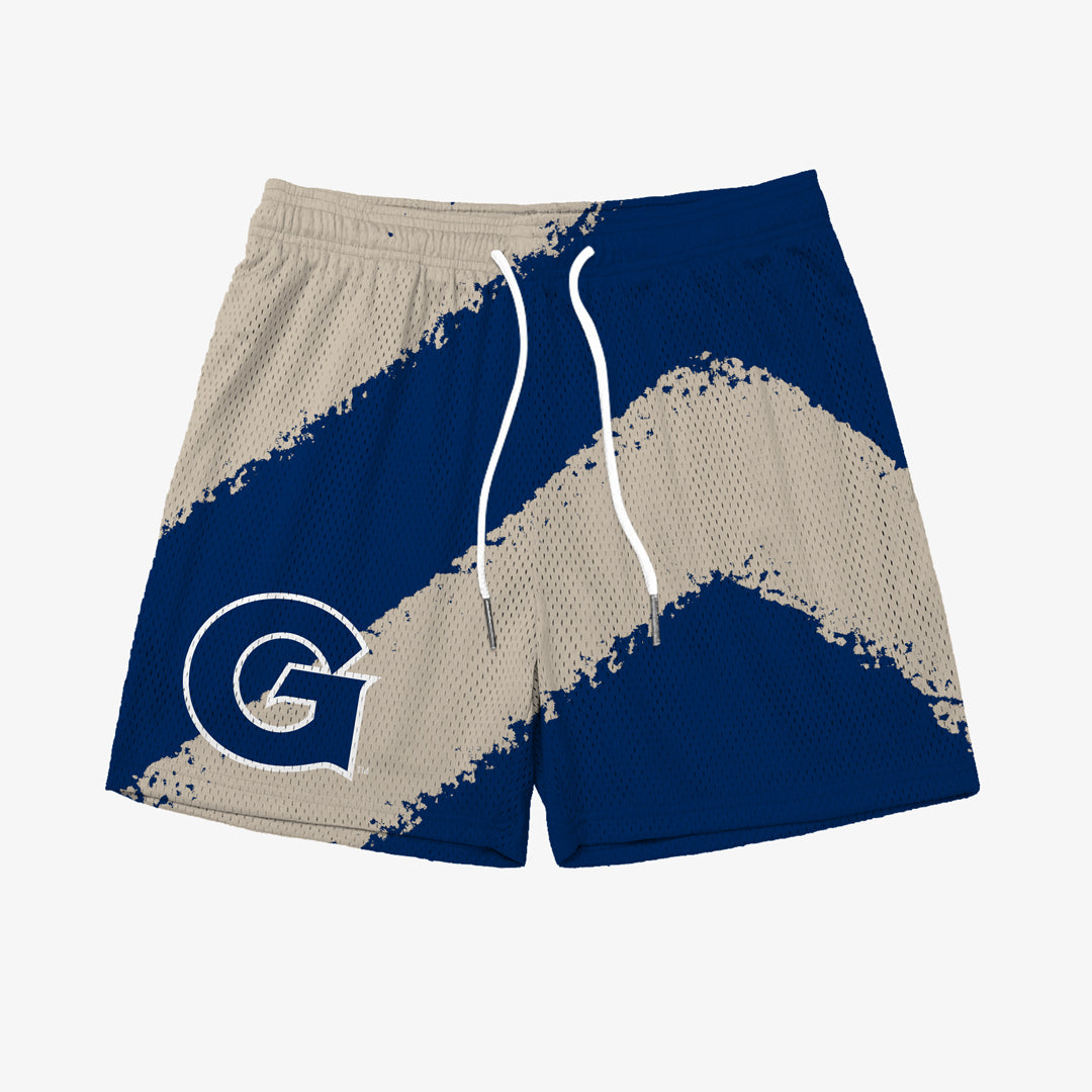 Georgetown Big Stripe Fundamental Shorts - Navy/Gray