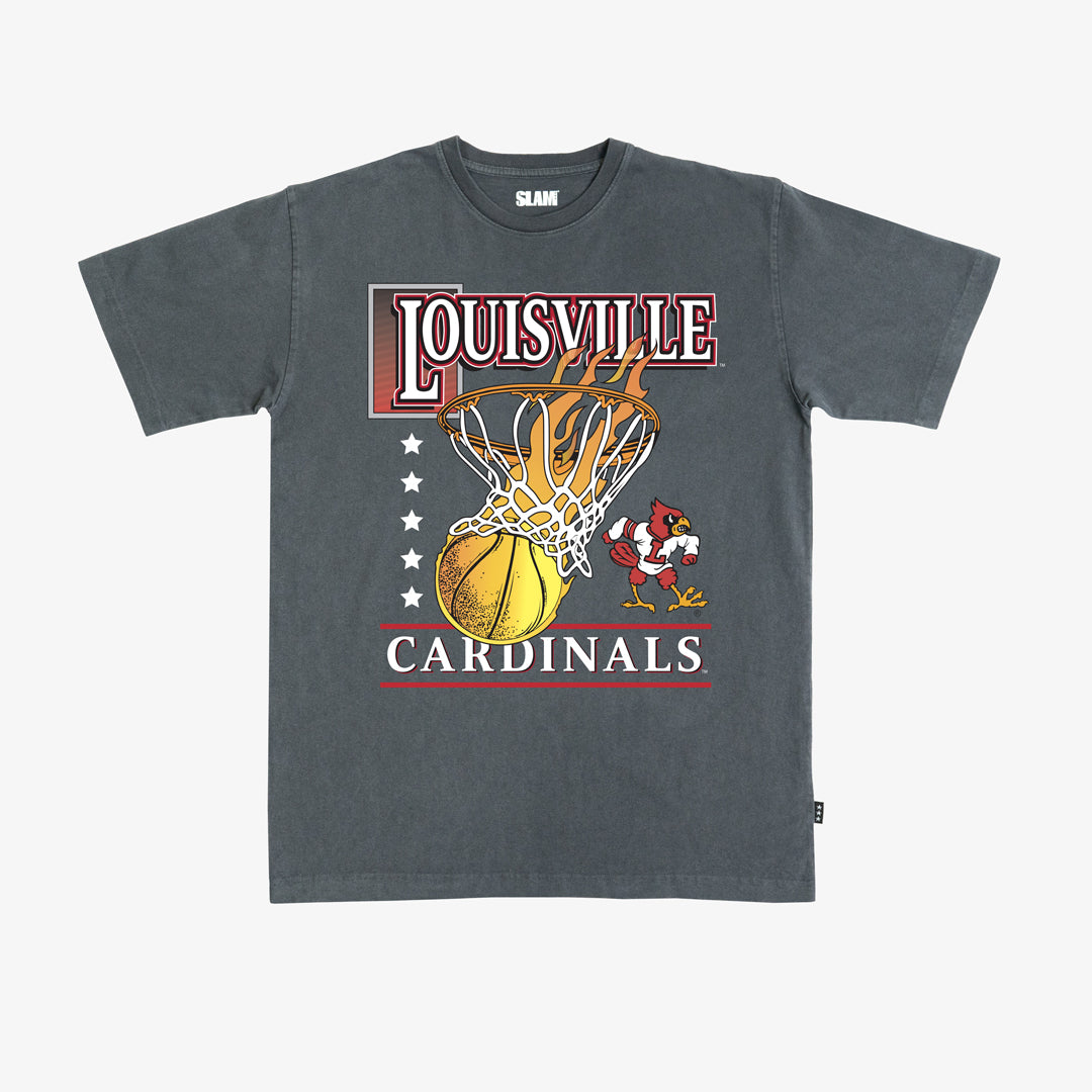 Louisville Hoops Vault Heavy Tee - Charcoal