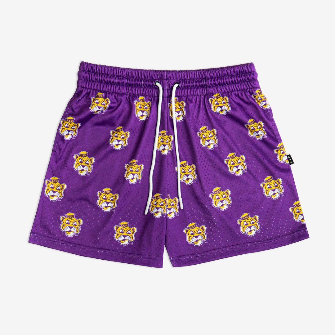 LSU All-Over Logo Shorts