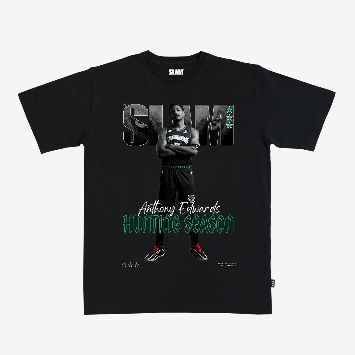 SLAM Cover Tee - Anthony Edwards (SLAM 259) (Black and White Edition) - SLAM Goods
