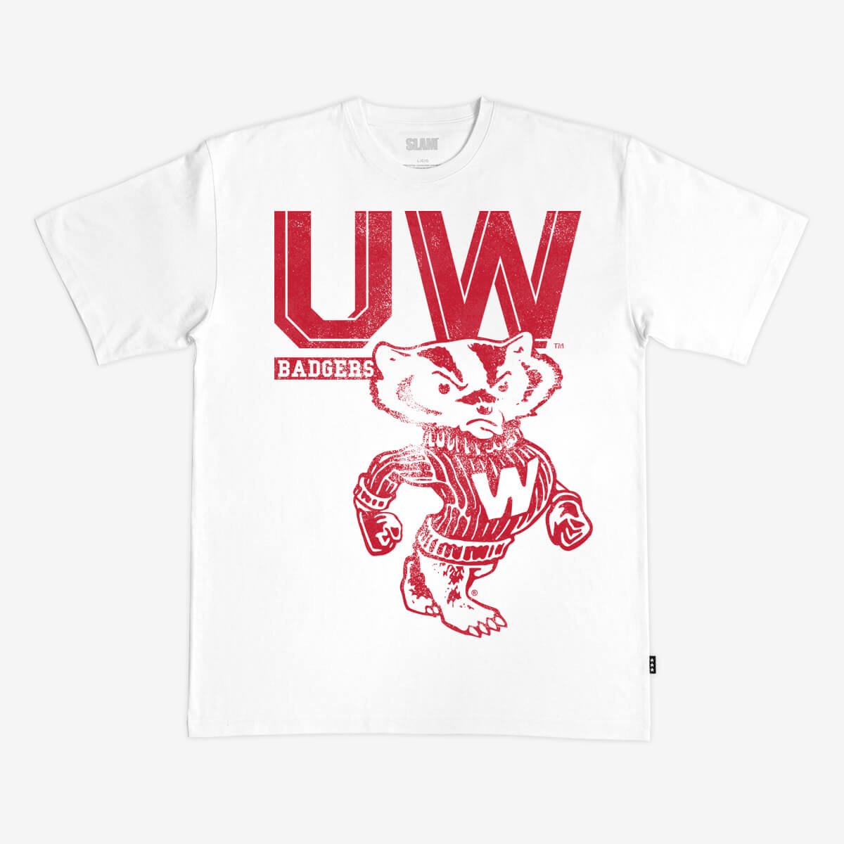 Wisconsin Letter Heavy Tee - SLAM Goods