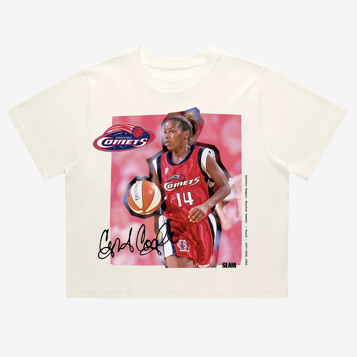 WSLAM Court Origins Crop Cover Tee - Cynthia Cooper (WNBA Legends) - SLAM Goods