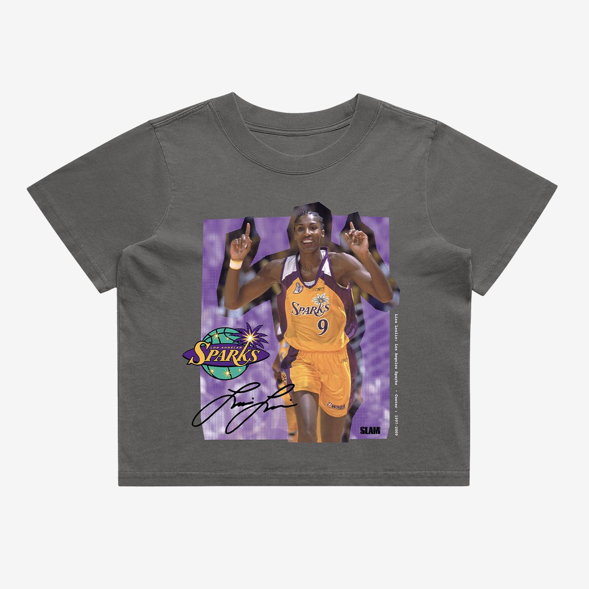 WSLAM Court Origins Crop Cover Tee - Lisa Leslie (WNBA Legends) - SLAM Goods