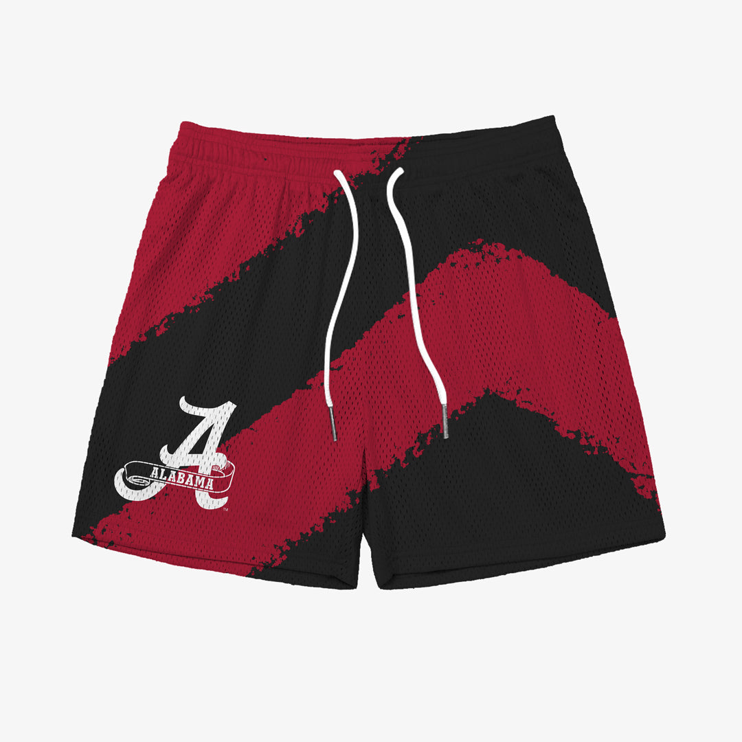 Alabama Big Stripe Fundamental Shorts - Crimson/Black