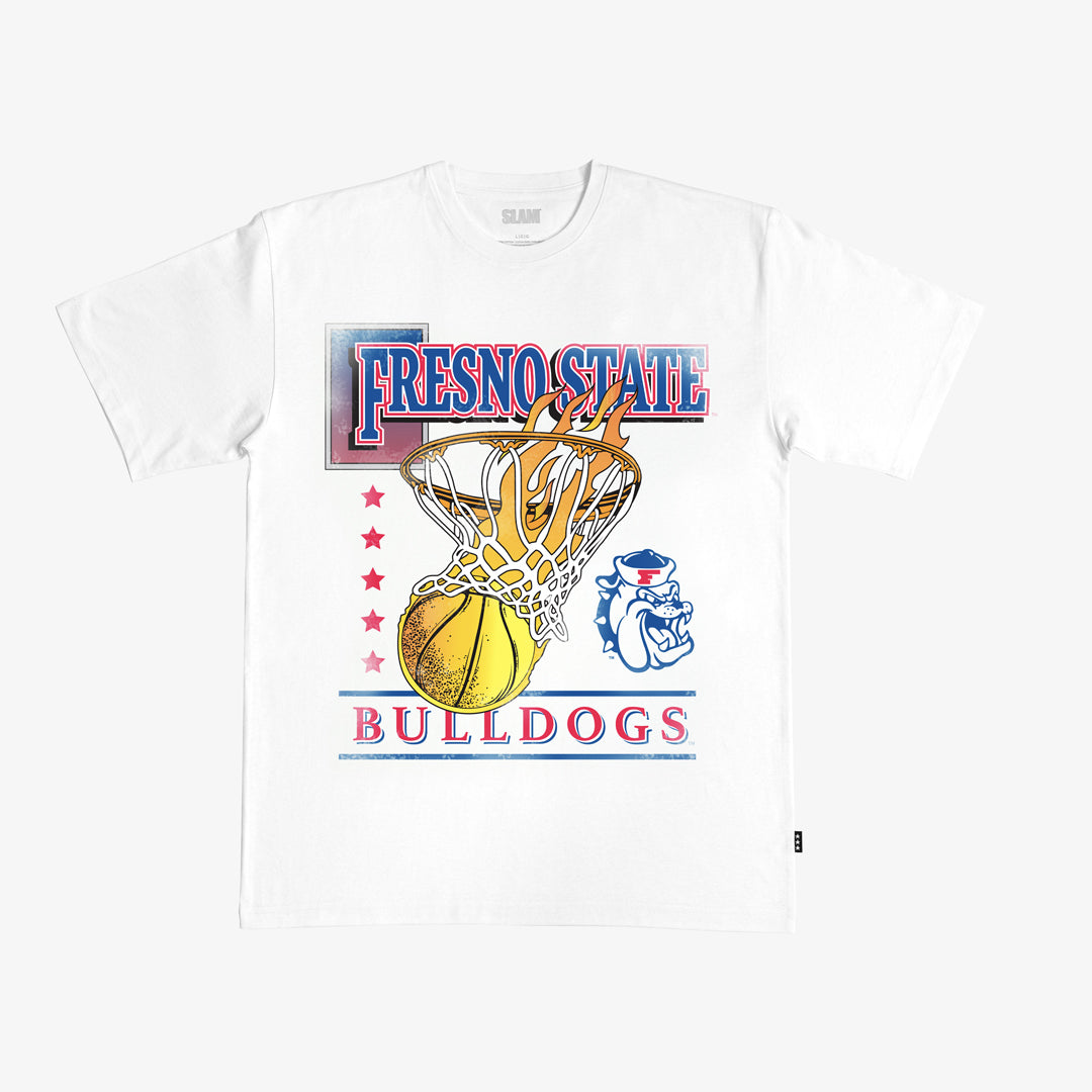 Fresno State Hoops Heavy Tee - White