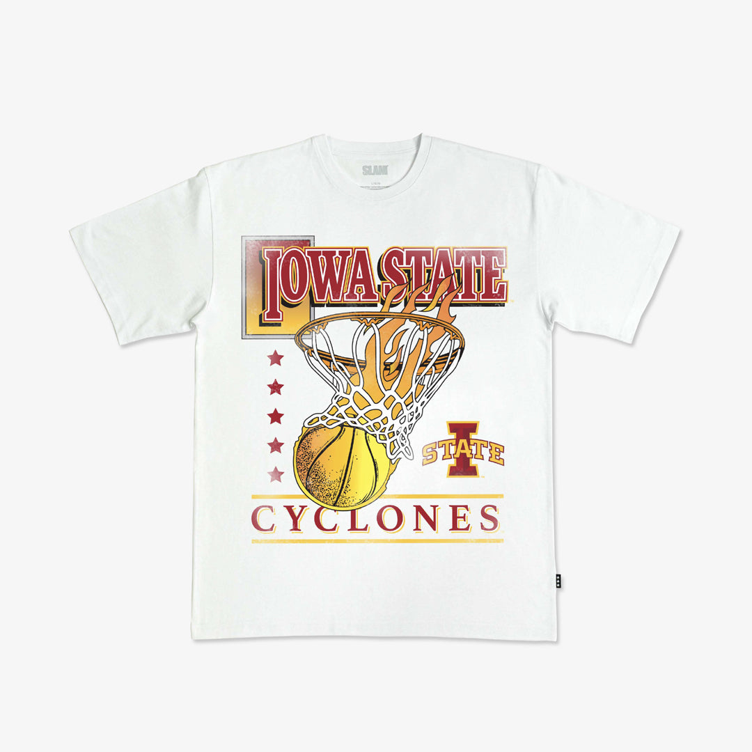 Iowa State Hoops Heavy Tee - White