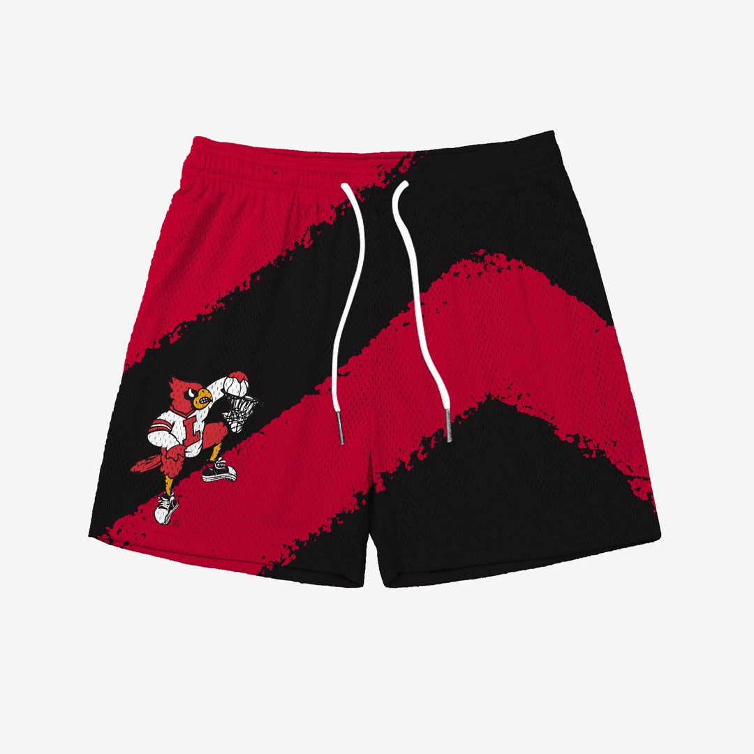 Louisville Big Stripe Fundamental Shorts - Red/Black