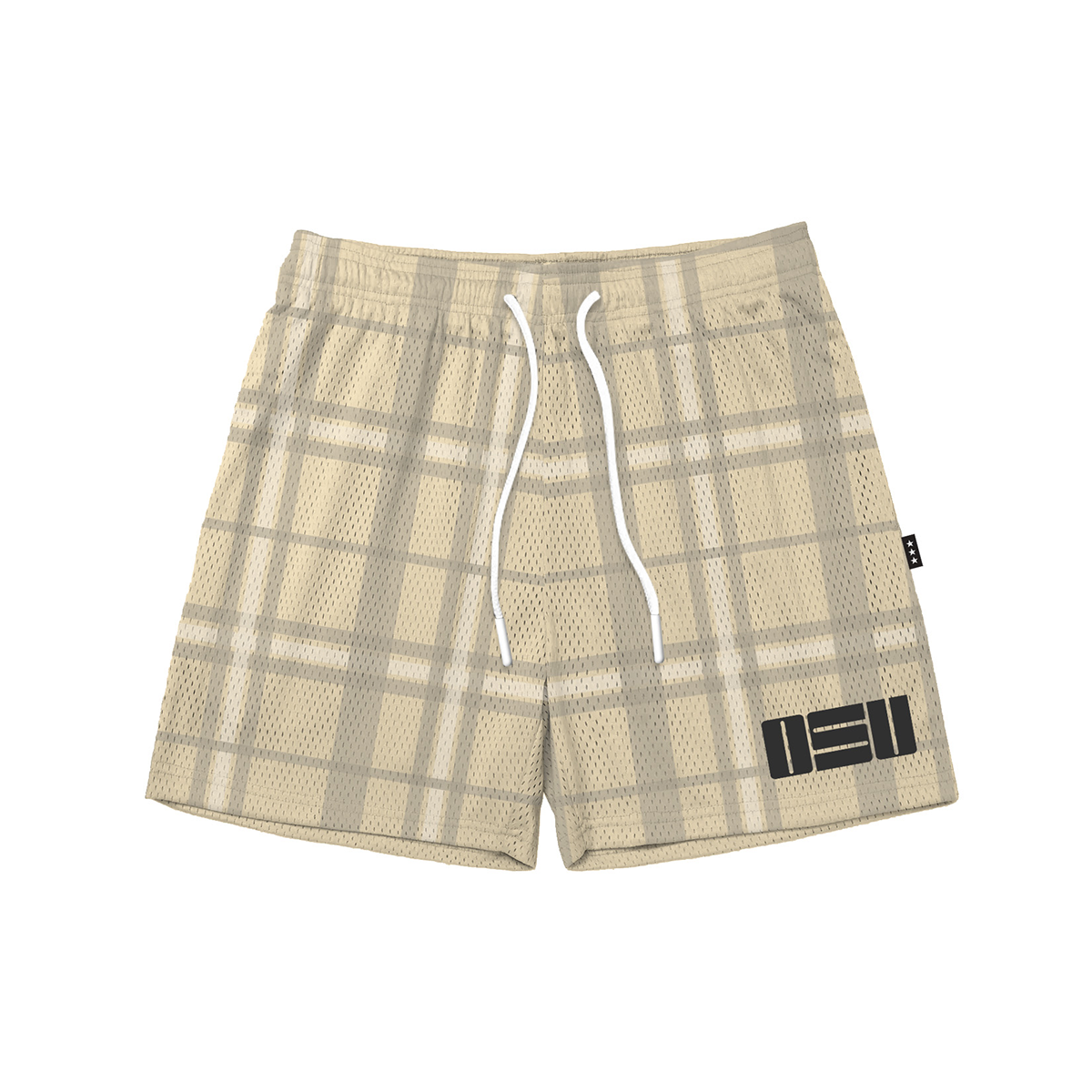 Oklahoma State Plaid Monochromatic Fundamental Short