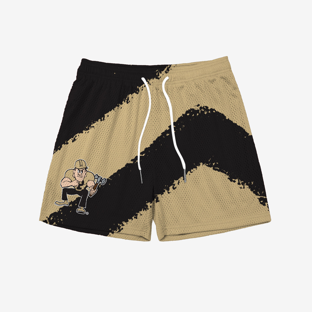 Purdue Big Stripe Fundamental Shorts - Gold/Black