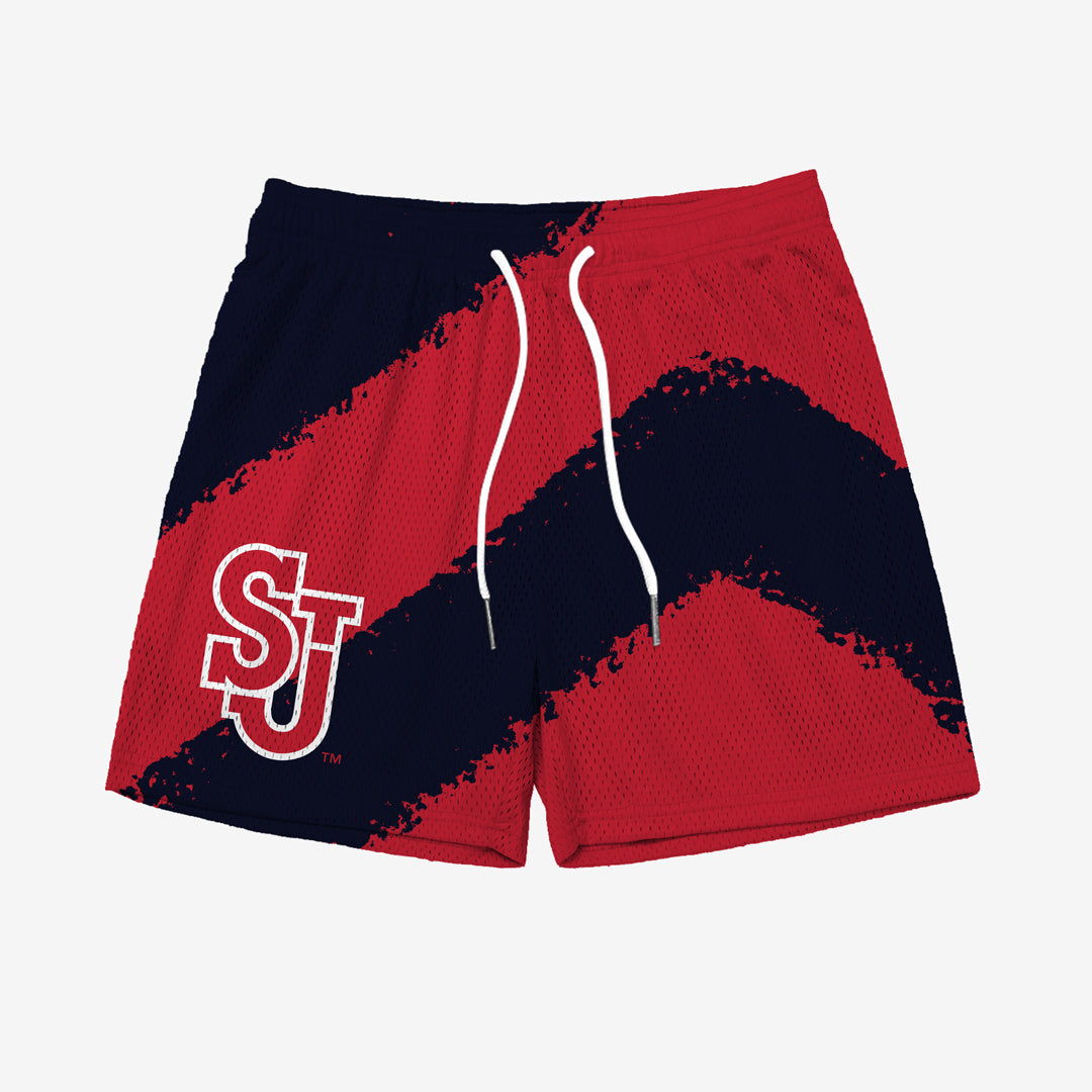 St. John's Big Stripe Fundamental Shorts - Red/Blue