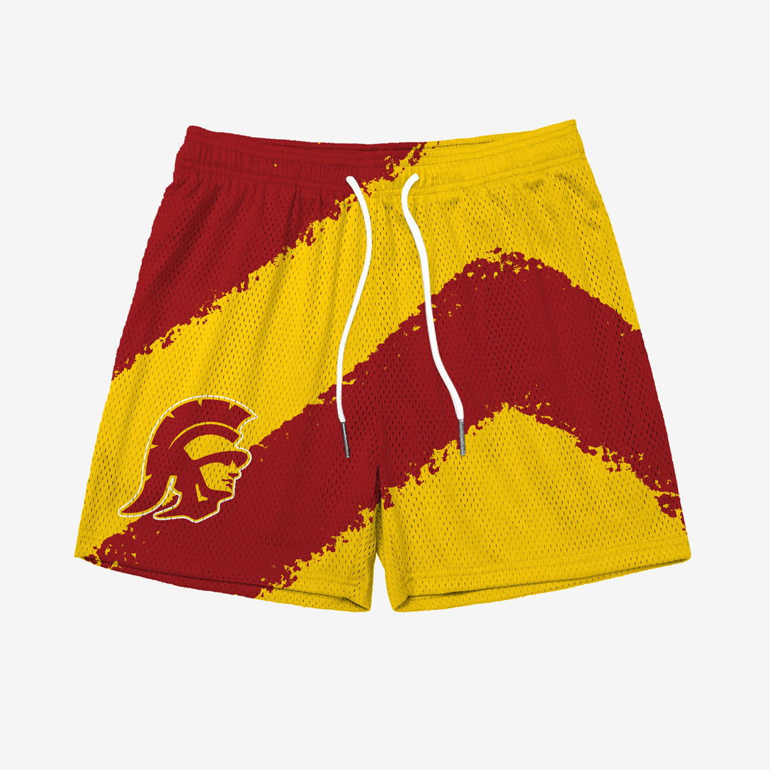 USC Big Stripe Fundamental Shorts - Garnet/Gold