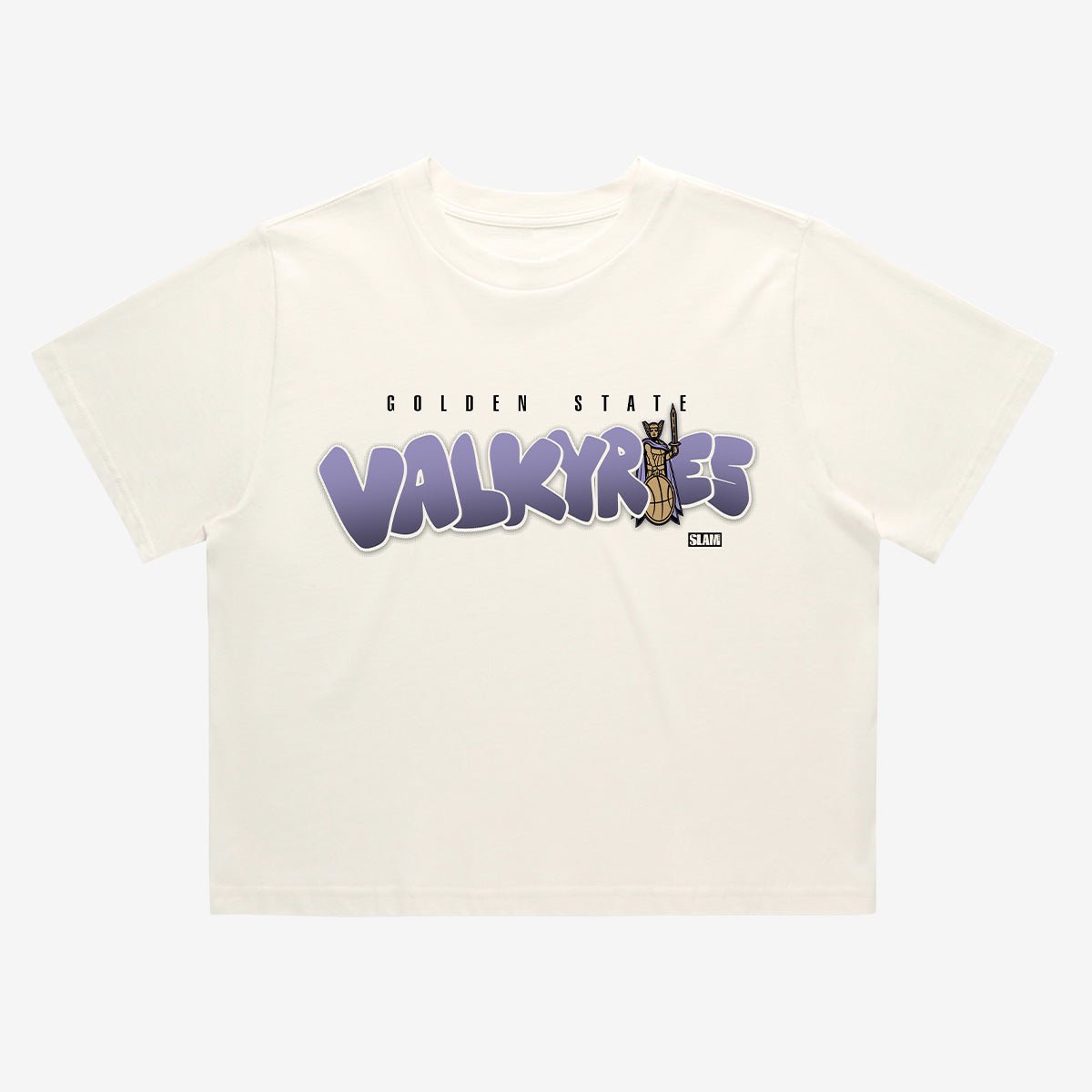 Golden State Valkyries Bubble Script Crop Tee - SLAM Goods