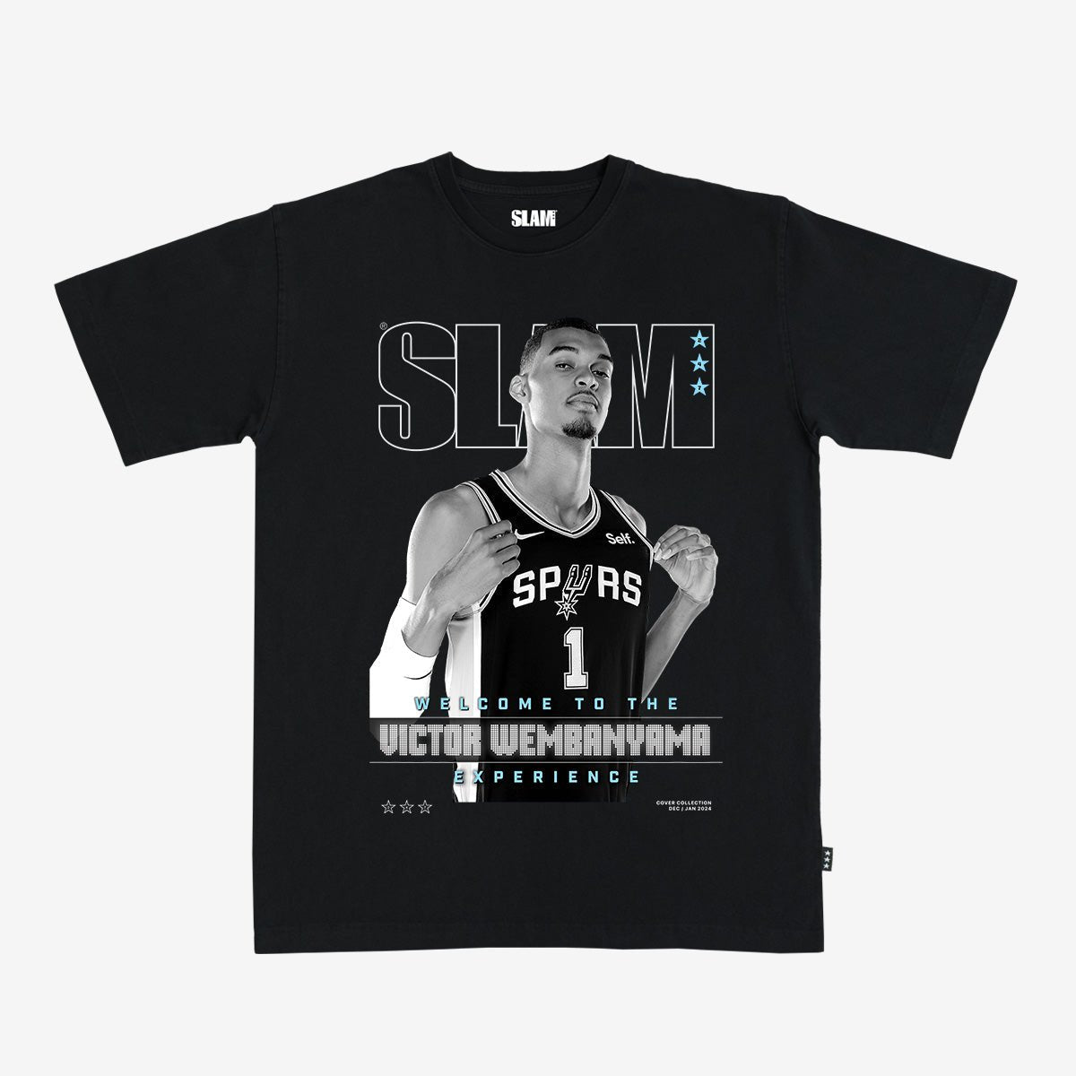 SLAM Cover Tee - Victor Wembanyama (SLAM 247) (Black and White Edition) - SLAM Goods