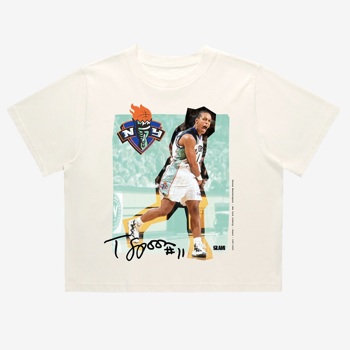 WSLAM Court Origins Crop Cover Tee - Teresa Weatherspoon (WNBA Legends) - SLAM Goods