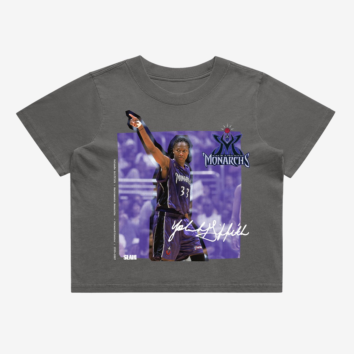 WSLAM Court Origins Crop Cover Tee - Yolanda Griffith (WNBA Legends) - SLAM Goods